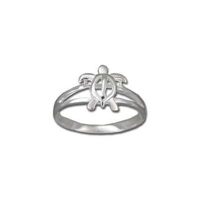 Sterling Silver Cut-Out Hawaiian HONU Ring
