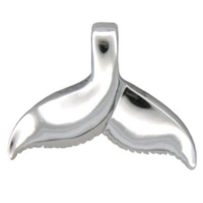 Sterling Silver High Polished Whale Tail Pendant