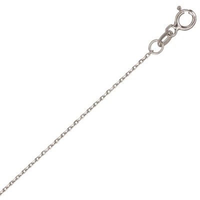 Rhodium Sterling Silver Anchor Chain