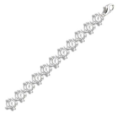 Sterling Silver Hawaiian Open Sanded HONU Anklet