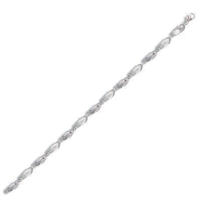 Sterling Silver 7MM Hawaiian Slipper Design Anklet