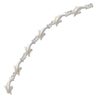 Sterling Silver Hawaiian Dolphin Design Bracelet