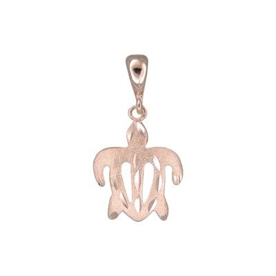 14kt Rose Gold Honu Pendant