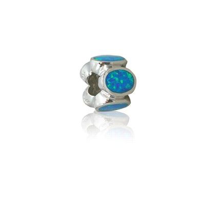 Blue Opal Charm bead for Pandora bracelet