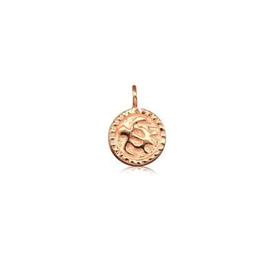 Sterling Silver Hawaiian Rose Gold Coated HONU Mini Charm