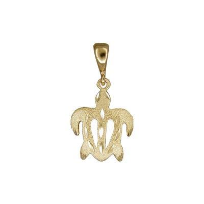 14kt Yellow Gold Honu Pendant (S)