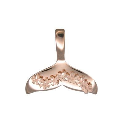 14kt Rose Gold Plumeria Leis Design with Whale Tail Pendant