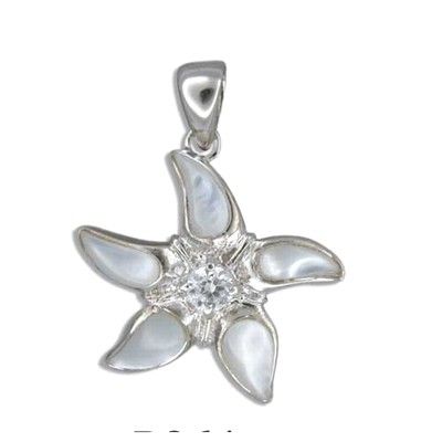 Sterling Silver Hawaiian Starfish White MOP Pendant