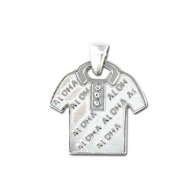 Sterling Silver Hawaiian Aloha Shirt Pendant (M)