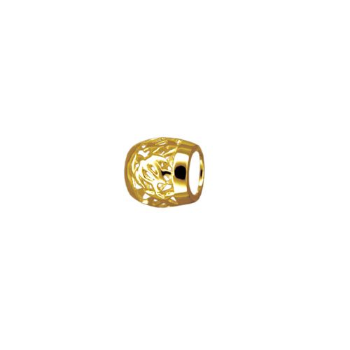 14kt Yellow Gold Cut-In Hawaiian HONU Lucky Barrel Pendant