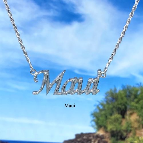 Sterling Silver Hawaiian Islands Necklace