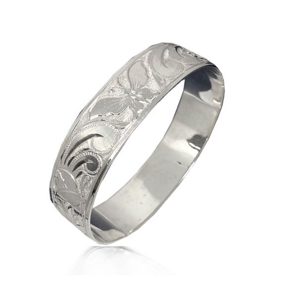 Sterling Silver Hawaiian Custom Made  Bangle with Royal Hawaiian Butterfly Design